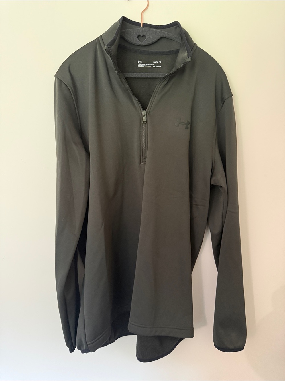 Under Armour Olive 1/4 Zip Performance Pullover